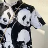 2021 Primavera verão escola meninas moda panda vestido longo manga crianças vestidos bebê criança cheongsam crianças qipao roupas q0716