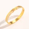 20Style 18K Gold plattiert Edelstahlarmb￤nder Luxusmarken Designer Briefe Banko -M￤nner Frauen Metall Bracele Schmuckzubeh￶r Geschenk