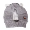 犬のアパレルニット帽子冬の暖かい子犬キャップファッションの耳のデザインビーニー