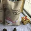 Christmas Decorations 50*70cm Christmas gift bags Ping'an fruit linen drawstring bag Party Supplies BY sea T2I52350