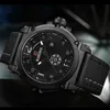 Mens Watches NAVIFORCE Top Luxury Brand Men Leather Analog Quartz Date Clock Man Waterproof Sports Army Military Wrist Watch 210517