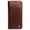 Étuis de téléphone portable à rabat en cuir véritable pour iPhone 11 couverture de téléphone à la main avec fentes pour cartes pour 12 Mini/12 Pro Max