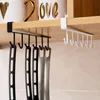 Kitchen Storage & Organization Metal Hangers 6 Hooks Rack Mug Tea Cup Holder Iron Hanging Under Cabinet Shelf Space Save