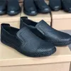 High Quality Designer Mens Dress Shoes Luxury Loafers Driving Genuine Leather Italian Slip on Black Casual Shoe Breathable With Box 035