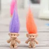 100pcslot trolls aléatoires Vintage Lucky Doll Mini figures Toys 1quot Cake Toppers6417590