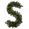 Rattan verde ghirlanda di Natale con leggera decorazioni allegri per i bambini di Natale ornamenti di un albero noel anno 2110194848409