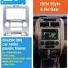 Silver 2din bilradio fascia för Ford Escape Mazda Tribute Mercury Mariner Dash CD Installation Kit Plate Frame Audio Player