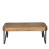 Drewno i metalowy stolik rustykalny do salonu46 "x 23", czarny brąz