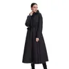 Women Cotton Jacket Windproof Parka Thin Long Dress Coat Lady Quilted Plus Office Smooth Quality Clothes 19-208 211013