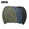 IEFB мужская одежда износа окрашивание базовый мужской с длинным рукавом футболки с длинным рукавом круглый воротник весенний мода Tee Tops 9y6015 210524