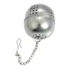 Premium Theezeef met Snap Leaf Ball en Lange Handvatketting voor Losse Smaakstoffen Kruiden Kruiden Roestvrijstalen Pincet Infuser Mesh Hartvorm Theefilter Steeper