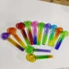 Atacado tubo queimador de óleo de vidro barato 4 polegadas arco-íris Pyrex qualidade colorida tubos de tubo grande pontas de unhas cachimbo para fumar