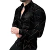 2022 primavera autunno uomo moda camicie colletto rovesciato camicia con bottoni uomo Casual stampa digitale top manica lunga Streetwear