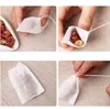 Sachets de thé vides blancs Non tissés, avec ficelle, papier filtre scellé pour thé en vrac aux herbes, nouveauté 2021
