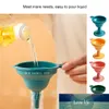 Silicone Folding Funnels Kitchen Tools Kitchen Accessory Foldable Funnel Mini Silicone Collapsible Portable Funnel Reusable Factory price expert design Quality