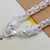 Earrings & Necklace Fashion Silver Plated Jewelry Sets For Women Bracelet Dragon Head Two Pieces Gift(TSSPCS027)
