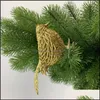 Festive Party Home & Garden Christmas11Cm Scallion Powder Gold Sier Red Bird Decorations Tree Pendant Christmas Supplies Drop Delivery 2021