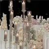 Dekoration Romantisk bröllop Ny design Acrylic Wedding Road Lead Flower Stand Table Centerpieces för Wedding Event Party Home USA Senyu816