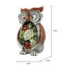 Garden Statue Owl Figurines, Solar Powered Resin Animal Sculpture med 5 LED-lampor för uteplats, gräsmatta, trädgårdsinredning