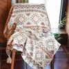 Mjuk tofs stickad filt plaid bohemian tapestry nap vintage höst vinter dekor bäddsoffa deken cobrertor 211122