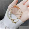 Charm Bracelets Jewelry Net Red Korean Cats Eye Two-Piece Set Temperament Overlap Bracelet Female Cool Wind Beaded Drop Delivery 2021 Nepdq