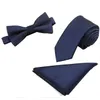 Mannen Stropdassen Zakdoek Manchetknopen Stropdas Strik Set voor Bruiloft Business Jurk Stropdas Man Stropdassen Bruiloften Accessoires 3 stks/setZYY1062