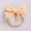 15769 Sweet Infant Baby Lace Knitted Bowknot Headband Princesa Crianças Nylon Elastic Hair Band Crianças Headwear Kid Acessório 11 Cores