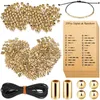 Charm Bracelets DIY Armband Making Kit Round Spacer Beads Langes Röhrchen Manuell verstellbare Halskette Morse Code Card5205462