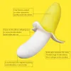 Vibromasseur clitoridien en forme de banane Stimulateur vaginal point G Gode en silicone souple Masturbateur féminin Jouet sexuel adulte mignon pour Womanp0804