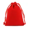 Kids of Size jewelry bag velvet pouches drawstring Bags for jewellery Gift cosmetics packaging Black Red 5x7 7x9cm 8x10 10x15 10x20