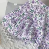 Summer Purple Floral Dress Vêtements pour fille Enfants es Kid Vêtements Pour s 210528