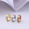 Titan-Stahl-Ring-Liebhaber-Ringe Größe für Frauen und Männer Luxus-Designer-Schmuck KEIN Box8655668