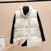 5 Kolory Kamizelka Kamizelka Kobiety Jesień I Zima Krótka Bawełna Koreański Gruba Plus Size Jacket 211120