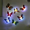 2021 Commercio all'ingrosso colorato luci a led adesivi murali di facile installazione farfalla leds luce notturna per bambini camera da letto bambino festa natale