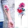 Braccio temporaneo Tatuaggi impermeabile Tatuaggio Autoadesivo Colorato Fiore Lotus Lotus Bady Art Sleeve Donne Donne Maniche a braccio da polso Tatoo Ragazza falsa