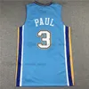 Neworleans 2005-06 Chris Paul 3バスケットボールジャージレトロなメンズブルーメッシュ通気性シャツステッチ