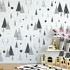 Nordic Forest Geometric Deer Triangle Wall Stickers För Barnrum Kindergarten Klassrum Väggdekorationer Posters Konst Hem Dekaler 210615