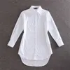 Vit skjorta kvinnors blus långärmad höst blus plus size casual vintage vinterrosa kemisier femme topps blusa damer 220217