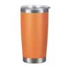 Bicchieri in acciaio inox Bicchieri per auto 20 once Tazza da viaggio isolata sottovuoto Bottiglia d'acqua in metallo Birra Tazze da caffè con coperchio 10 colori WLL847