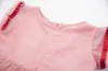 Vestido de verano para niña Estilo de primavera Raya de encaje Amor Pastel Princesa Fiesta Ropa para niños Ropa para niñas 210625