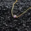 Золотые заполненные ожерелья украшения ручной работы фиолетовый циркон подвесной куколью