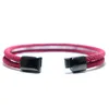 Braccialetti con ciondoli Bracciale con fibbia magnetica in acciaio inossidabile Uomo Donna Minimalista Doppio strato Bracciale in corda milanese intrecciato a mano Lucky Red 8931207