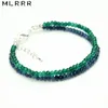 Beaded Strands Vintage Classic Natural Stones smycken Copper Handmade Emeralds and Deep Blue Sapphires Charms Double Layers Armband INTE22