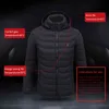 1pc slimme verwarming kleding winter licht dunne bescherming jas mannelijke elektrische vest USB acht-zone 211126