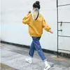 White Yellow Turtleneck Letter Embroidery Strawberry Sweatshirts Pullovers Casual H0017 210514