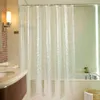 Cortinas de ducha de PVC a prueba de agua 3D Cortinas de baño con blanco transparente Cortina de baño transparente Cortinas de baño de lujo D35 210402