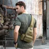 Tactical shoulder bag for men,Military Molle chest bag,outdoor waterproof sling backpack, hunting sport climbing bags with USB Q0721