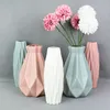 Modern Çiçek Vazo Beyaz Pembe Plastik Vazo Saksı Sepeti İskandinav Ev Oturma Odası Dekorasyon Süsleme Çiçek Düzenleme