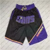 Mens Stitched Just Don Basketball Shorts Suns22 Ayton Devin Booker 1 Chris Paul 3 Mitchellness 2021/22 Edition City Sweatpants Vit Svart