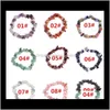 Berlockarmband Smycken Drop Delivery 2021 15 Färg Naturlig Helande Kristall Sodalit Chip 18Cm Stretch Blandad Ädelsten Chakra Mode Män Kvinnor